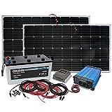 Insel Solaranlage PV-Anlage 1500W AC/Panel, Batterie, Laderegler, Sinus Wechselrichter