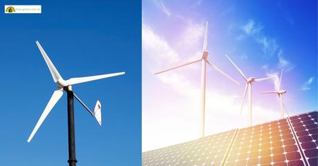 Windkraftanlage kombiniert mit Photovoltaik