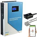 revolt Hybrid Wechselrichter: Solar-Hybrid-Inverter mit WLAN-Modul, 5.500 W, 100 A, MPPT-Laderegler (Hybrid-Wechselrichter Photovoltaik, Wechselrichter reiner Sinus, Photovoltaikanlagen)
