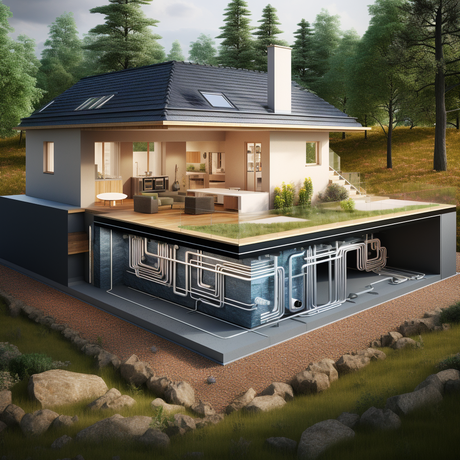Fundament für Wärmepumpe