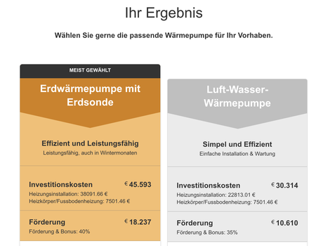 Wärmepumpen-Rechner