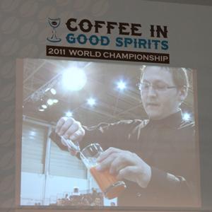 Tom Schweiger beim Coffee in Good Spirit Wettbewerb mit seiner Flying Dutch Creation