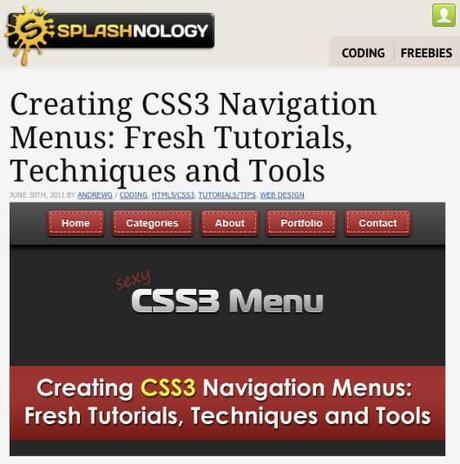 css3navigation Tutorials, Techniken und Tools zum Erstellen von CSS3 Navigationsmenüs