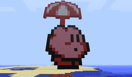 Kirby in Minecraft gebaut