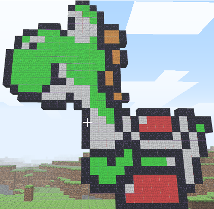 Yoshi in Minecraft gebaut