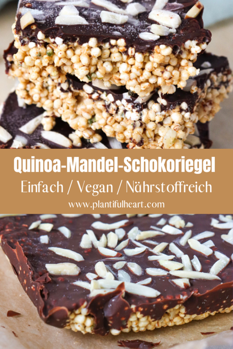Knusprige Quinoa-Mandel-Schokoriegel
