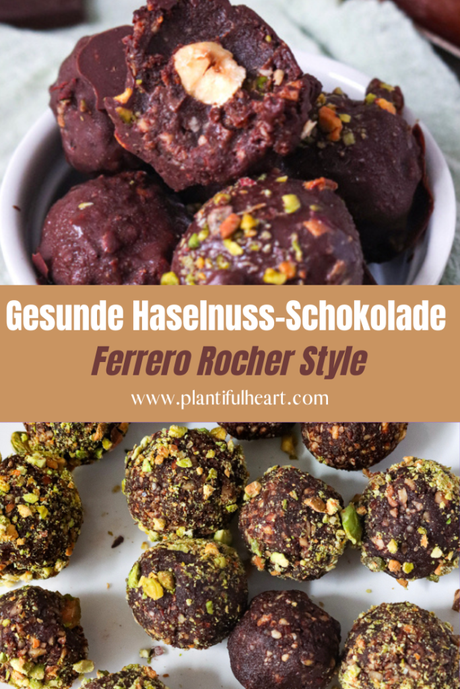 Gesunde Haselnuss-Schokolade mit Datteln (Ferrero Rocher Style)