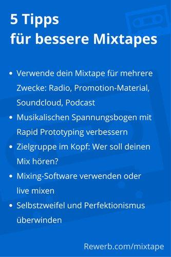 5 Tipps für bessere Mixtapes mit super Spannungsbogen, schnell erstellen und weiter verbessern