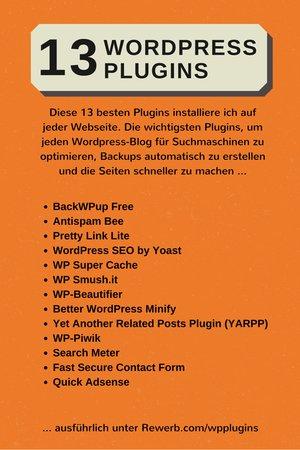 13 WordPress Plugins die ich auf jeder Webseite installiere. Meine Auswahl der besten WP Plugins