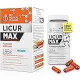 Kurkuma Kapseln hochdosiert – 185x höhere Bioverfügbarkeit – Hochdosiertes Mizellen Curcumin – 1 Vegan Kapsel täglich – entspricht 6.600 mg Kurkuma Pulver – Licur Max 30 (Monatspack)