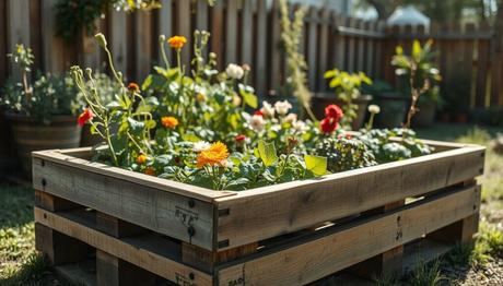 DIY Hochbeet aus Paletten