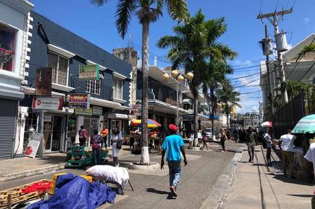 Straße in Montego Bay Jamaika