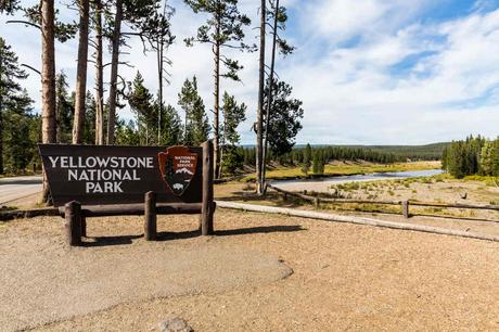 Schild in Yellowstone