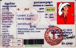 Kambodschanischer Führerschein.