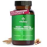 Vitabay Liposomales NAD+ 1000mg mit Trans-Resveratrol Hochdosiert - 90 Softgels Vegan & Laborgeprüft - NAD Supplement mit 600mg Trans-Resveratrol - Liposomale Kapseln mit erhöhter Bioverfügbarkeit