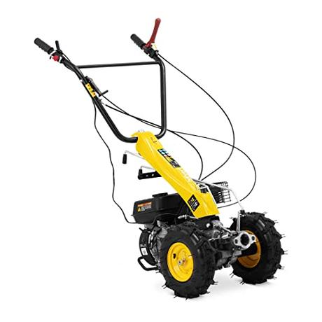 Hillvert Einachstraktor 196 cm³, Euro V 6,5 PS, Gelb, Gartenmaschine, Einachsschlepper, Stahl,...