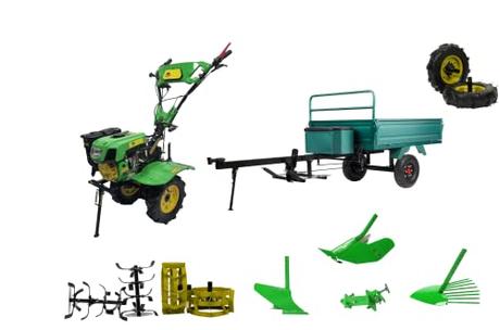 Bauen 29PL Einachstraktor 7,5 PS Benzin, Zahnradantrieb, 900 mm Arbeitsbreite, arbeitet bis zu...