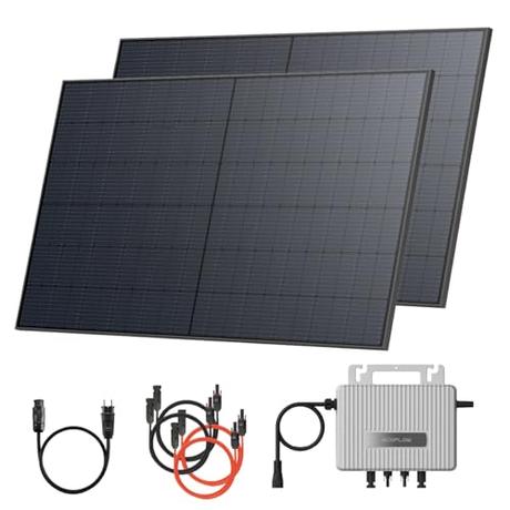 Solarway® 1000Wp / 800W Balkonkraftwerk komplett Steckdose - neuester EcoFlow Stream 800 Watt...