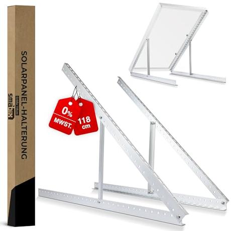 SMABIX® Solarpanel Halterung, [EXTREM ROBUST & LANGLEBIG] Halterung Balkonkraftwerk, 118 cm,...