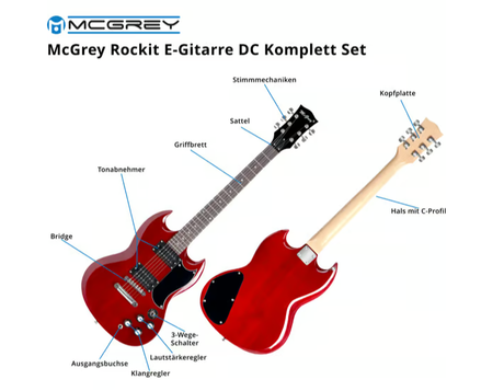 McGrey Rockit E-Gitarre Cherry Red Set kaufen
