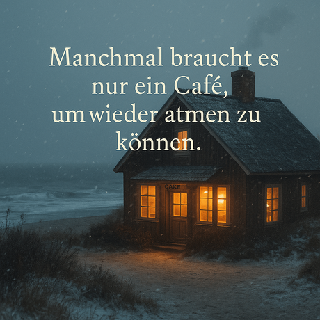 Ein Café am Ende der Saison: Winter auf Juist von Cara Lindon