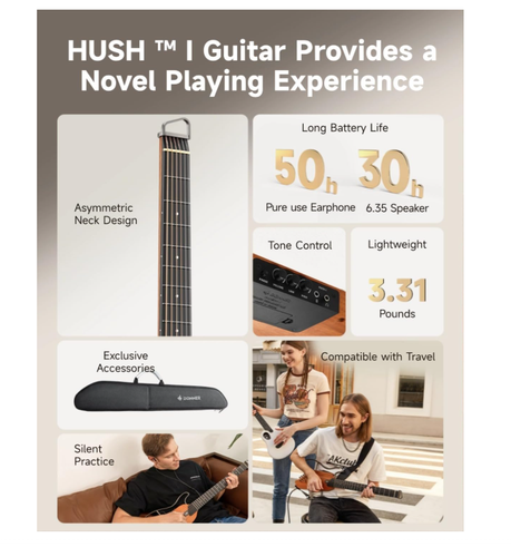 Donner HUSH-I – Reisegitarre & Silent-Gitarre für unterwegs
