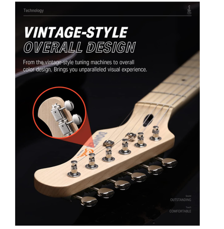 Donner E-Gitarren-Set 39 Zoll – E-Gitarre mit HSS für Einsteiger