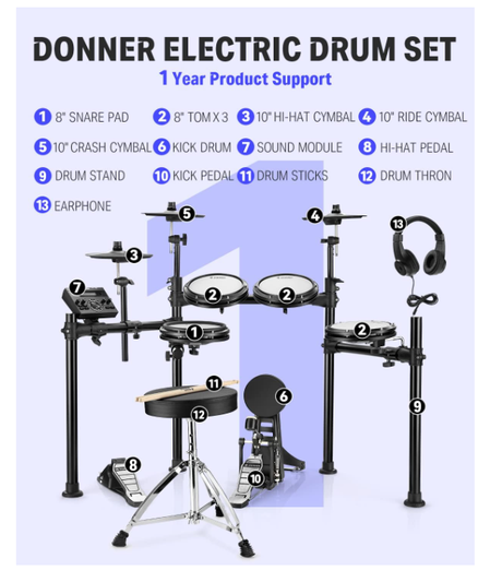 Donner DED-200 E-Drum für Einsteiger