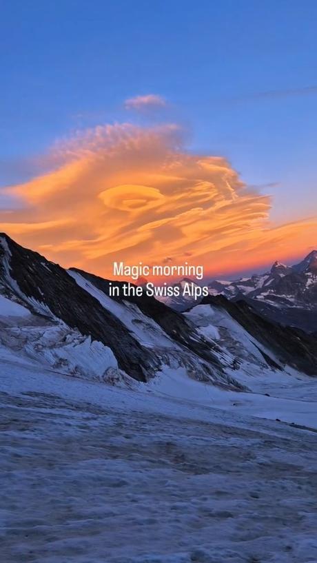 What a magic morning in the Swiss Alps. 🌄🥹