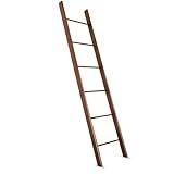 Staboos Handtuchhalter Massivholz Buche, 6-stufige Holzleiter nussbaum