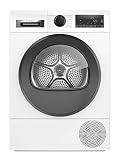 Bosch Wärmepumpentrockner für 9 kg Wäsche, Serie 6, A++, 258 kWh/Jahr, SelfCleaning Condenser, Auto Dry, Anti Vibration-Design, Umweltfreundliches Kühlmittel, Weiß, WQG245040