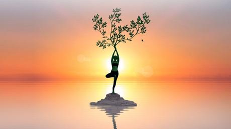 Illustration zum Thema Ruhe und Yoga