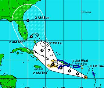 Tropischer Sturm EMILY wohl kein Hurrikan - möglicher Impakt über Florida, Georgia oder South Carolina, USA, 2011, aktuell, Atlantik, Karibik, Hurrikansaison 2011, Bahamas, Dominikanische Republik, Emily, Haiti, Florida, South Carolina, Georgia,