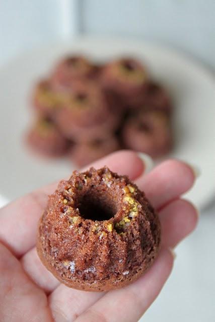 Mini kouglofs aux chocolat avec pistaches