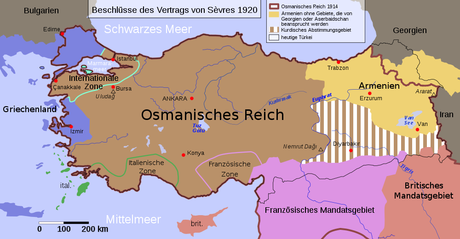 Vertrag von Sèvres - Ende des 1. Weltkrieges im Osmanischen Reich