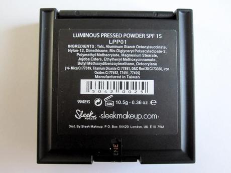 Review: Sleek Luminous Pressed Powder SPF 15