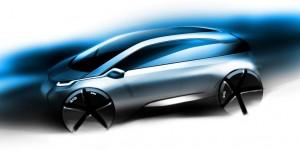 Elektroauto BMW Megacity Vehicle MCV Design Skizze
