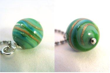 Lampwork ❤ Glasperle Silberglas Spirale 19mm auf DaWanda