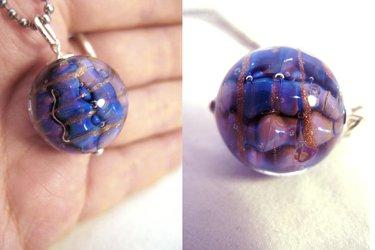 Lampwork  ❤  Glasperle Psyche  Aventurin 21,5mm auf DaWanda