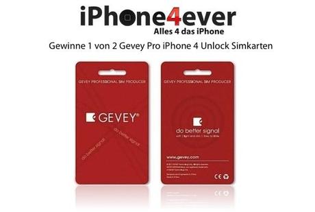 iphone4unlock win Verlosung: 2 iPhone 4 Gevey Unlock Simkarten  iphone4