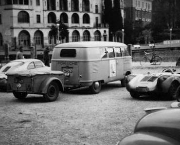Porsche und VW Bus Mille Miglia 1954
