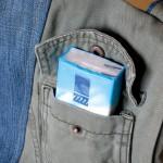 Tasche Vorderseite, alte Applikation genutzt