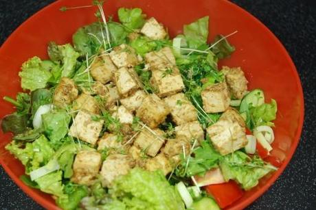 Knusprige Sesam-Tofu-Würfel