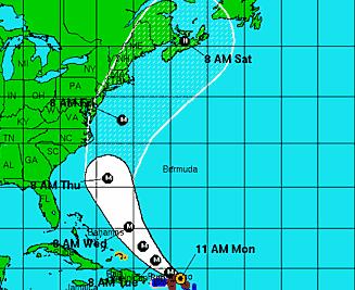 Hurrikan EARL erreicht Kategorie 3 - jetzt auch US-Ostküste ab North Carolina nordwärts in Gefahr, 2010, aktuell, Atlantik, Earl, Hurrikan Satellitenbilder, Hurrikansaison 2010, USA, Vorhersage Forecast Prognose, Zugbahn