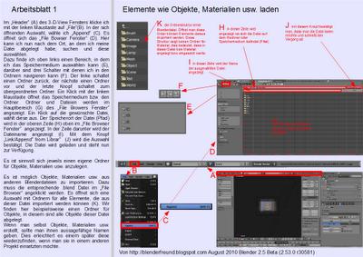 Die Materialien importieren