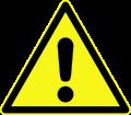 DIN 4844-2 Warnung vor einer Gefahrenstelle
