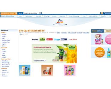 Online-Shop von DM auf Amazon