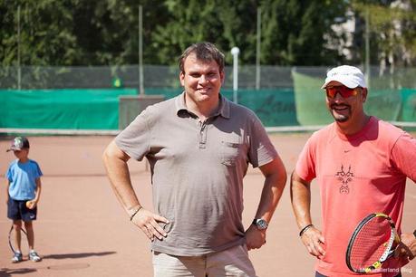 Michael Oberrauter (UTC Mariazell) und Tennislehrer Patrick Schmidt