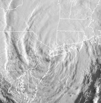 Satellitenbild: IRENEs Zentrum ist über New York, 2011, aktuell, Atlantik, August, Hurrikan Satellitenbilder, Hurrikansaison 2011, Irene, US-Ostküste Eastcoast, USA, New York, 