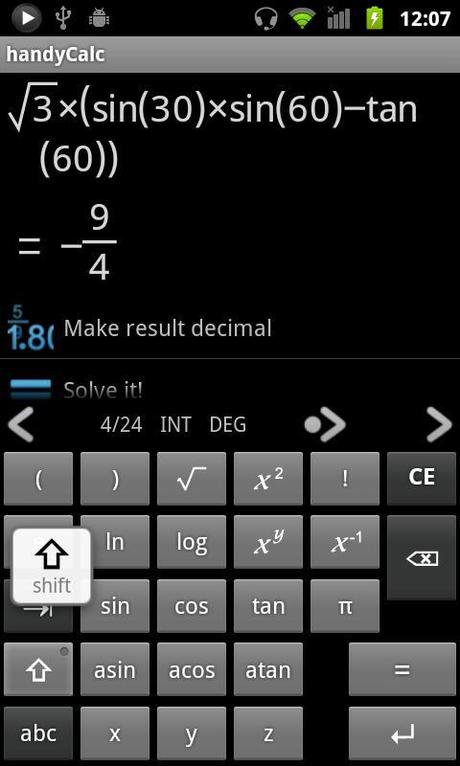 handyCalc Calculator bietet deutlich mehr als ein normaler Taschenrechner